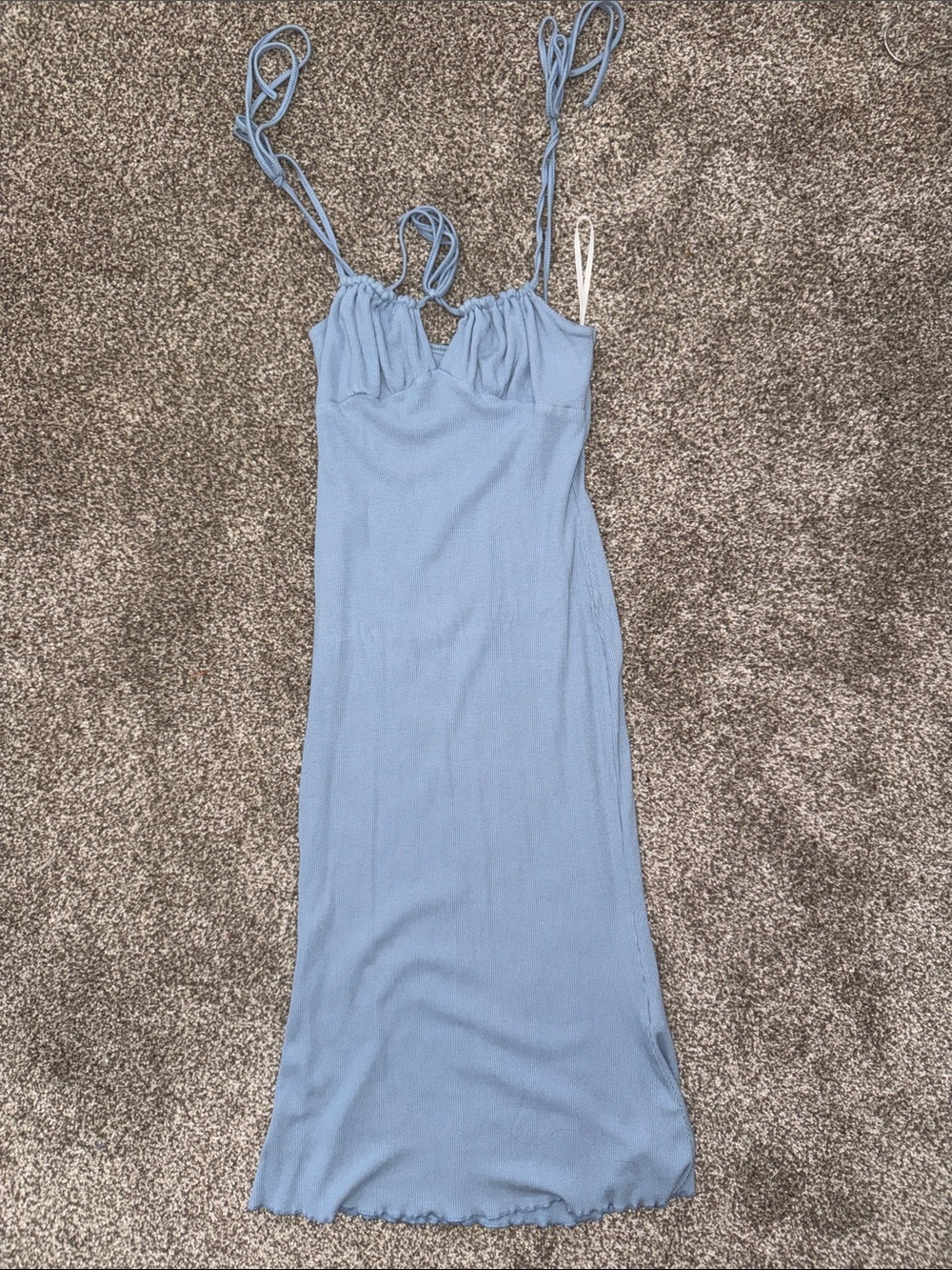 SHEIN Light Blue Tie-Strap Maxi Dress